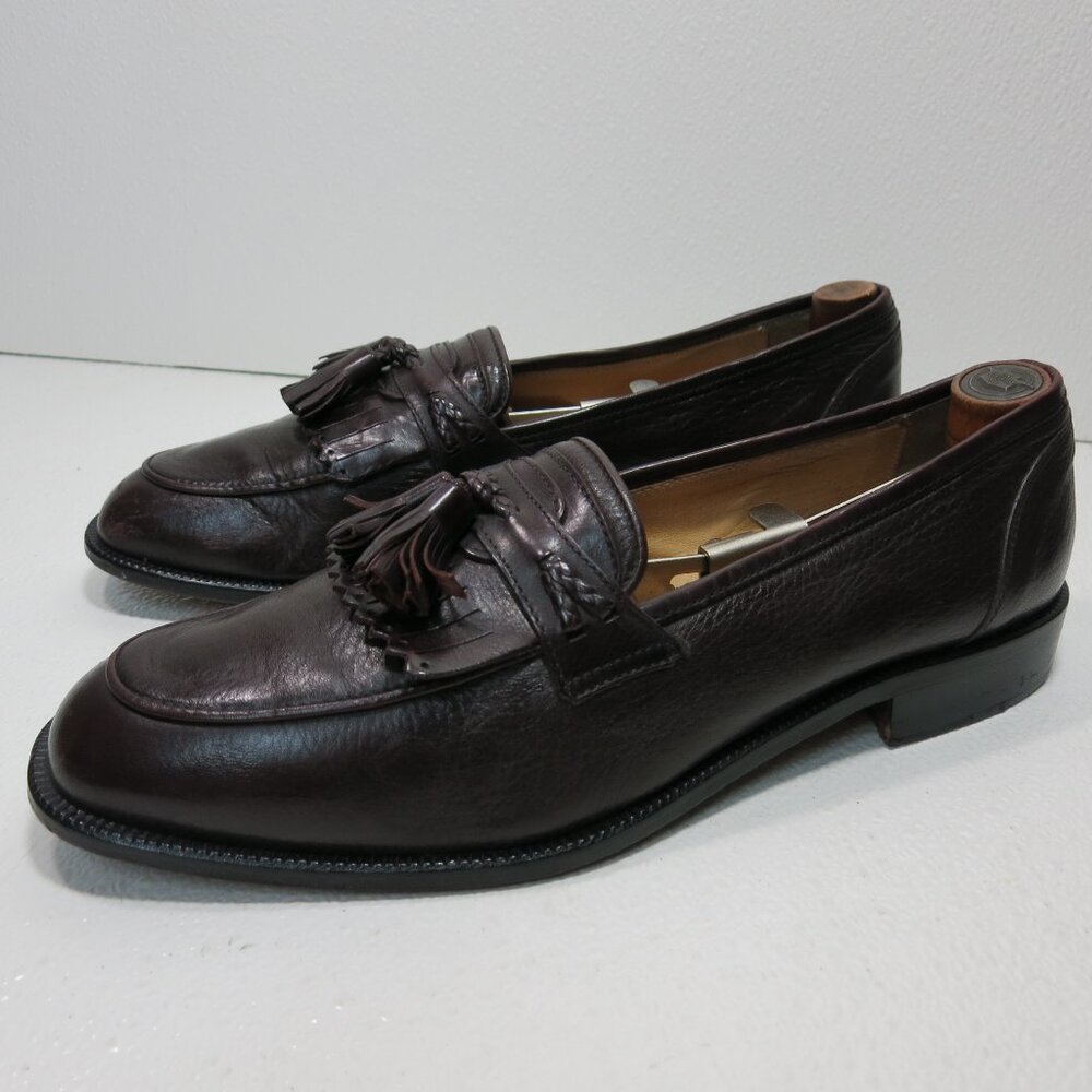 Larry's Kiltie Tassel Dress Leather Loafers Men's Footwear Shoes Italy 10 M